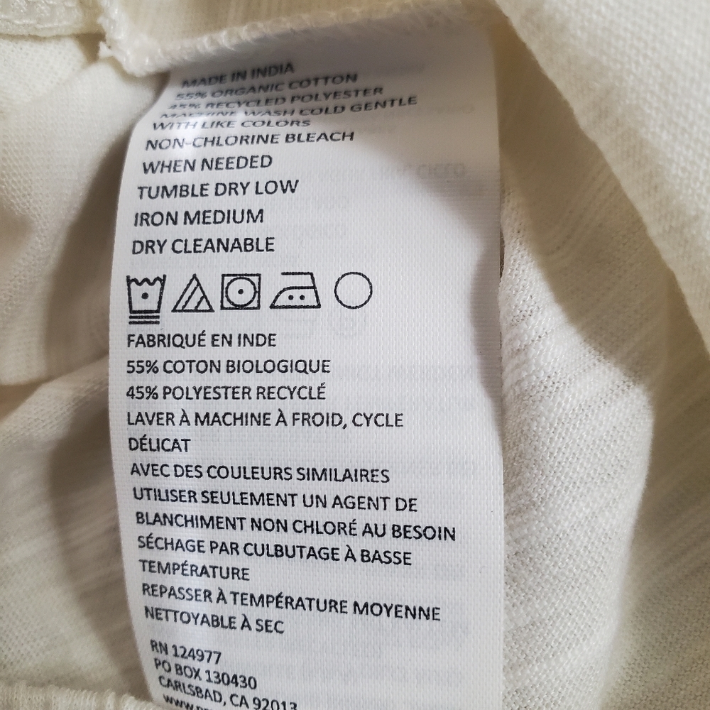 Prana Women's Small Ocupas Popover Top Soft White New with Tags - Picture 6 of 6